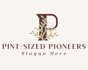 Leaf Skincare Letter P logo design