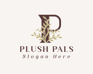 Leaf Skincare Letter P logo design