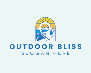 Beach Resort Destination logo design