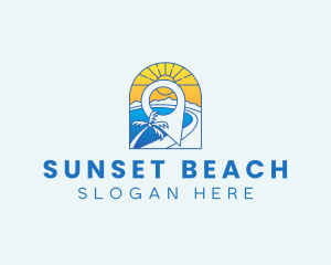 Beach Resort Destination logo design