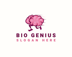 Running Brain Smart logo design