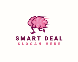 Running Brain Smart logo design