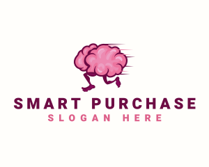 Running Brain Smart logo design