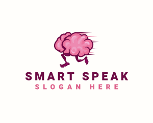 Running Brain Smart logo design