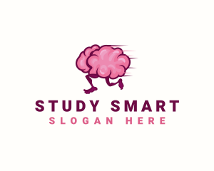 Running Brain Smart logo design