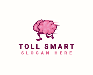 Running Brain Smart logo design