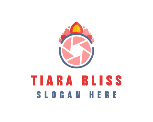 Camera Shutter Tiara logo design