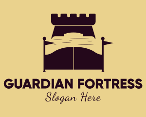 Fortress Castle Furniture Bed logo design