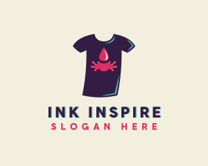 Ink Droplet Shirt Printing logo design