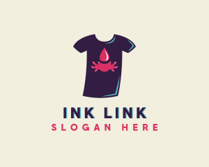 Ink Droplet Shirt Printing logo design