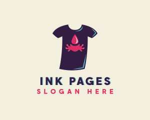 Ink Droplet Shirt Printing logo design