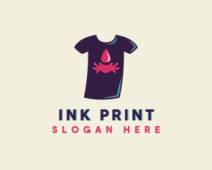 Ink Droplet Shirt Printing logo design