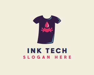 Ink Droplet Shirt Printing logo design