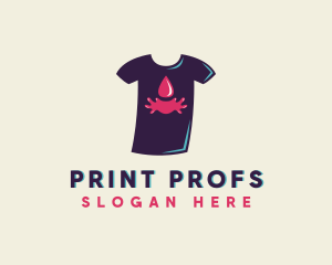 Ink Droplet Shirt Printing logo design