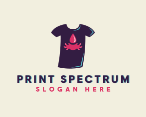 Ink Droplet Shirt Printing logo design