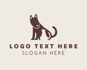 Dog Cat Silhouette logo