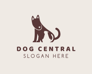 Dog Cat Silhouette logo design