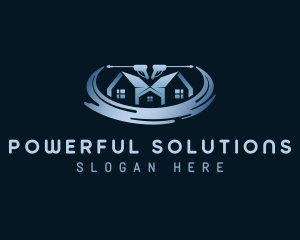 Disinfection Power Washer logo design