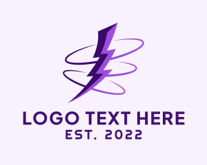 Spinning Purple Lightning logo