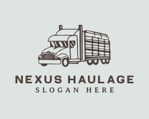 Brown Haulage Truck logo design