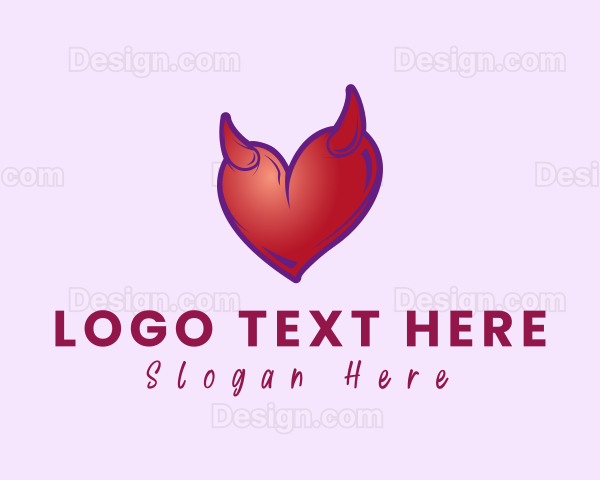 Naughty Horn Heart Logo