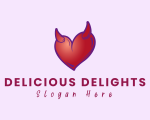 Naughty Horn Heart  Logo