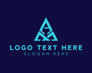 Modern Triangle Business Letter A Logo