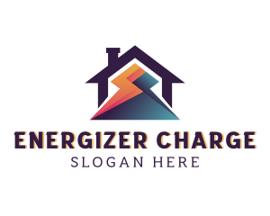 Lightning House Electricity logo design