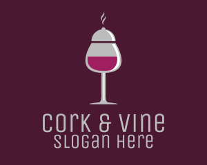 Cloche Wine Glass logo design