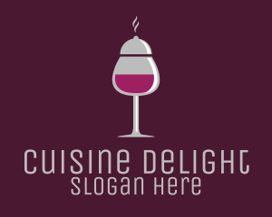 Cloche Wine Glass logo design