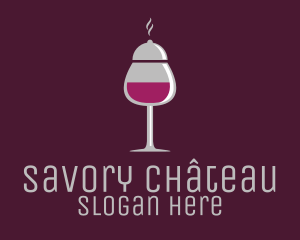 Cloche Wine Glass logo design