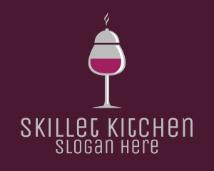 Cloche Wine Glass logo design