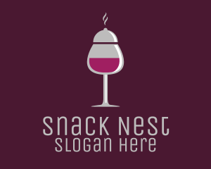 Cloche Wine Glass logo design