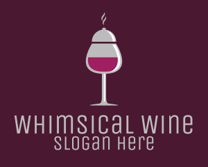 Cloche Wine Glass logo design