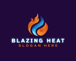  HVAC Heating Cooling logo design