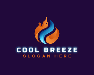  HVAC Heating Cooling logo design