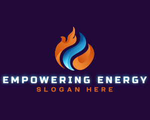  HVAC Heating Cooling logo design