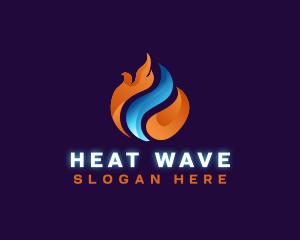  HVAC Heating Cooling logo design