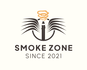 Smoking Vape Wings logo design