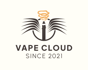 Smoking Vape Wings logo design