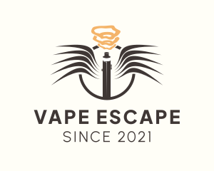 Smoking Vape Wings logo design