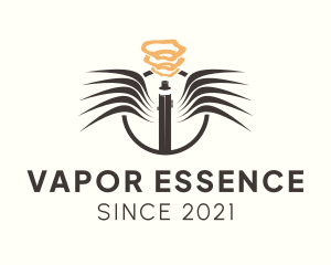 Smoking Vape Wings logo design