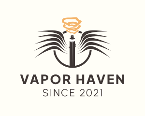 Smoking Vape Wings logo design