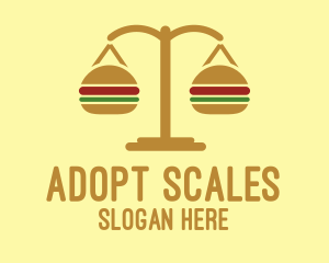 Gold Burger Scale logo design