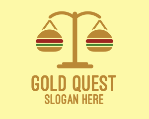 Gold Burger Scale logo design