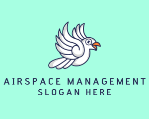 Flying Dove Bird logo