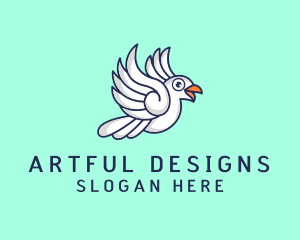 Flying Dove Bird logo design