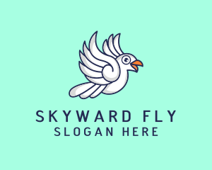 Flying Dove Cartoon logo