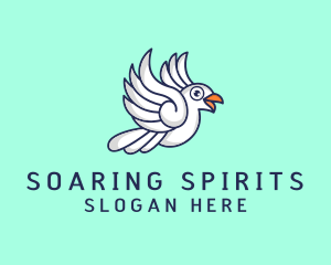 Flying Dove Bird logo