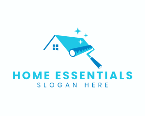 Home Roof Paint logo design